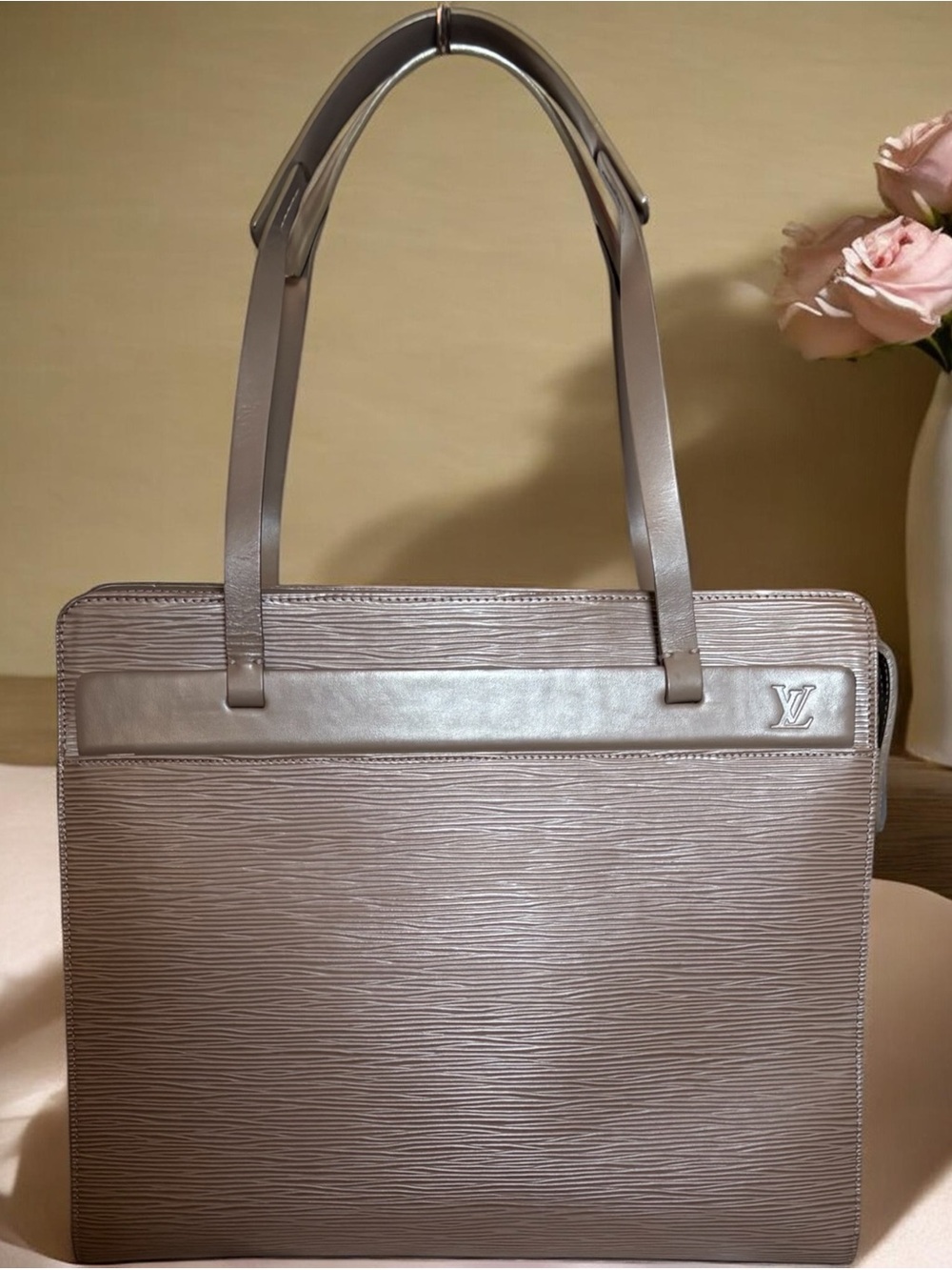Louis Vuitton Taupe Leather Epi Tote